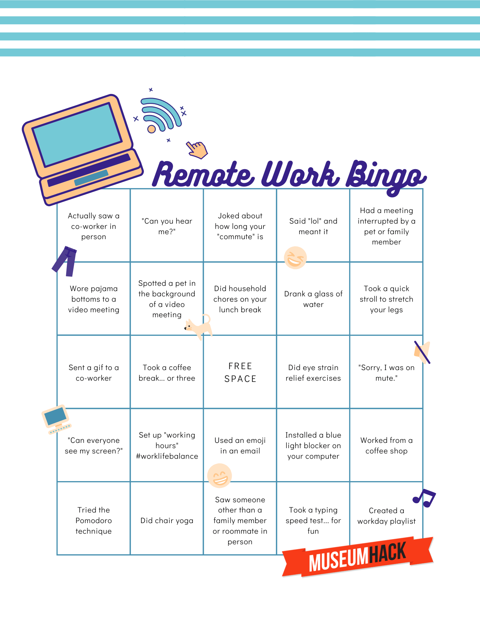 remote work bingo ideas